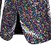 Mens Fashion Shiny Sequins Blazer Colorful Pattern Button Suit Jacket for Party Wedding Banquet Prom (Multicolored,Medium)