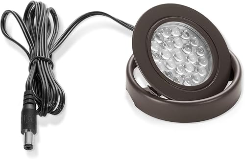 Miniatura 9 de GETINLIGHT IN-0113-3-BZ - Kit de luces LED regulables con certificación ETL, diseño empotrado o de montaje en superficie, blanco suave 3000K, 12V,