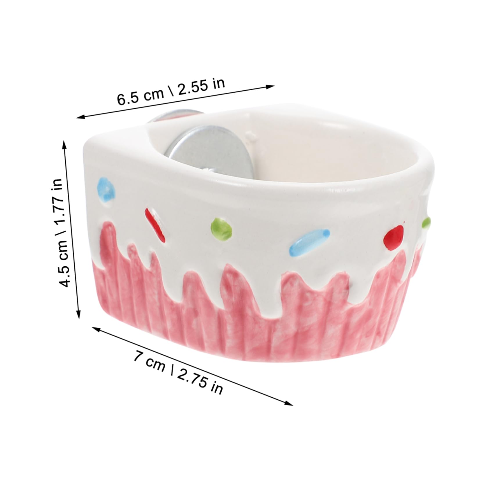 Happyyami Pet Bowl Ceramic Squirrel Feeder Animal Feeder Small Hanging Bowl for Hamsters Rabbits