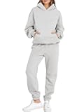 Womens 2 Piece Outfits Lounge Hoodie Oversized Sweatshirt Jogger Sweatpants Y2K Tracksuit Sweatsuit Set Fall Clothes