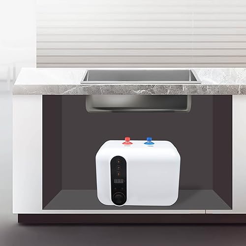 Miniatura 4 de Calentador eléctrico de agua caliente de 110 V y 1500 W, almacenamiento de calentador de agua de 2.6 galones, compacto y eficiente, perfecto para