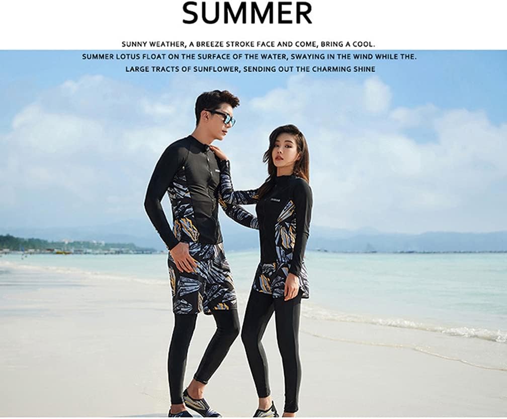 水着 メンズ ショートパンツ 潜水服 セパレート スイムウェア 長袖 ロング セパレーツ 肌守り UV/紫外線カット めくれ防止 体型カバー ラッシュガード フィットネス 3セット L-3XL