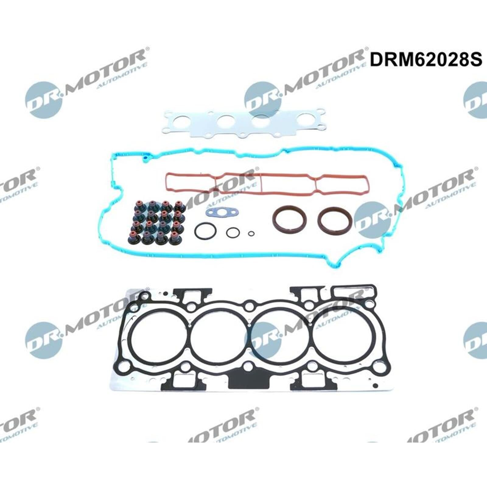 DR.MOTOR AUTOMOTIVE DRM62028S Kit guarnizioni Testata con guarnizione cappa testa del cilindro con guarnizione testata con guarnizione tenuta stelo valvola con guarnizione(i) collettore aspirazione