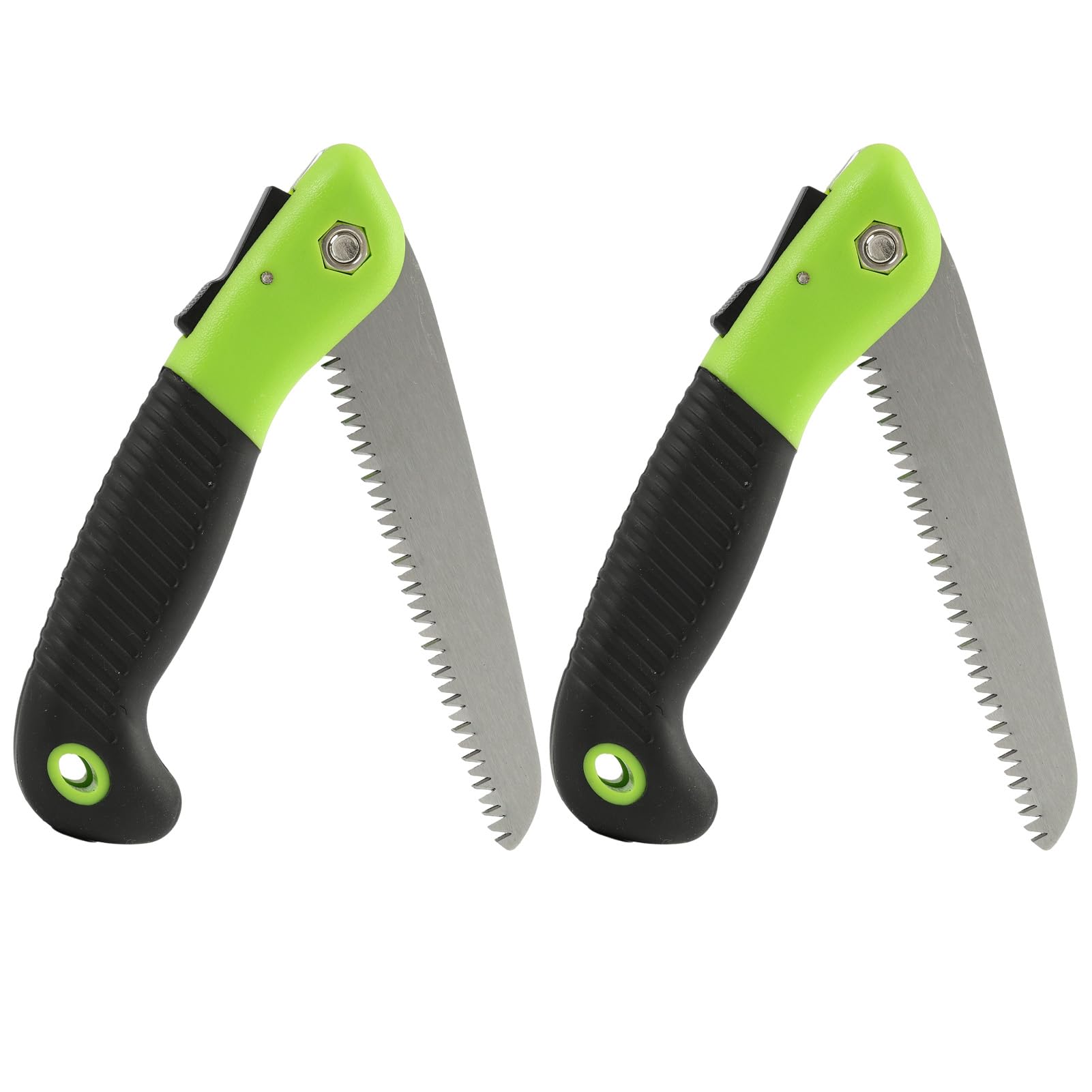 2PCS Sierra de Mano Plegable, pour Poda Serrucho Curvo, con Mango Ergonómico Antideslizante pour Jardinería, Camping, Caza y Herramientas de Supervivencia Compactas