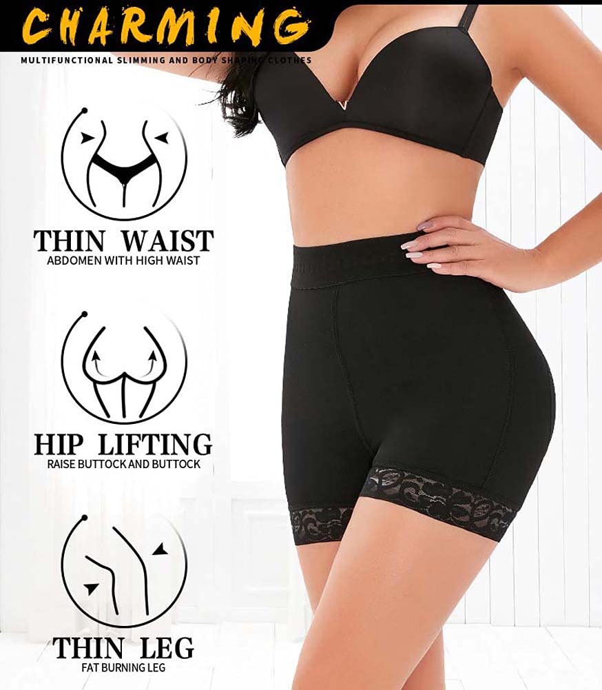 Bragas de Control de Ropa Interior Acolchada a Tope, Bragas de Encaje sin Costuras, Fajas potenciadoras de Cadera para Mujeres y niñas
