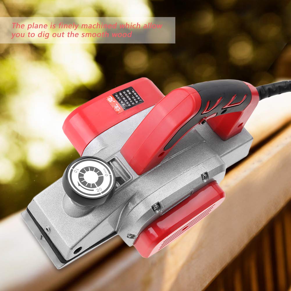 Pialla Elettrica, Pialla da 800 W 220 V/50 Hz Pialla Per Legno Pialla a Mano Pialla a Spessore Pialla da Banco Per La Lavorazione del Legno(EU Plug)
