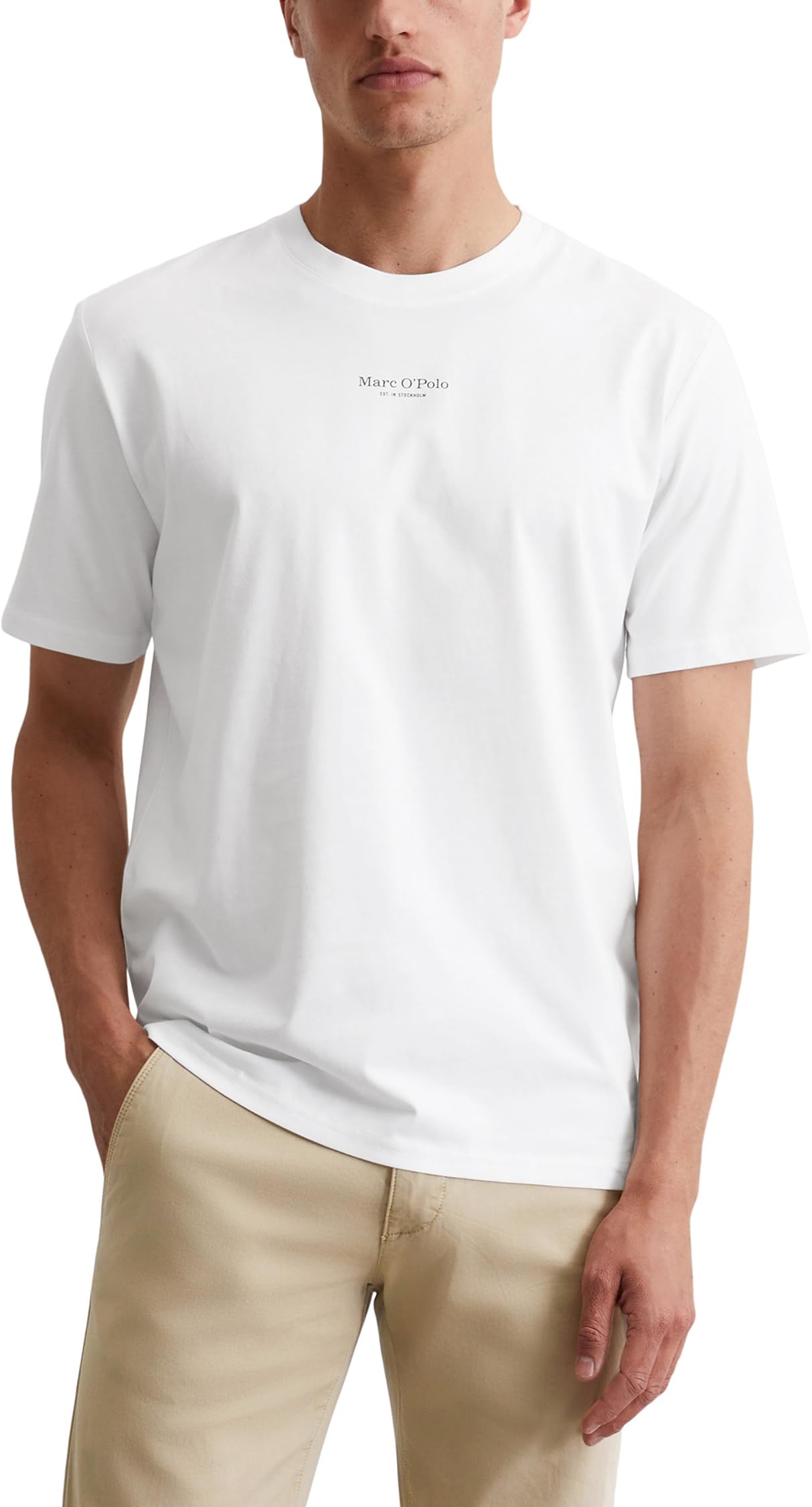 Marc OߴPolo Men's Regular Fit Organic Cotton T-shirt, White (White), XS