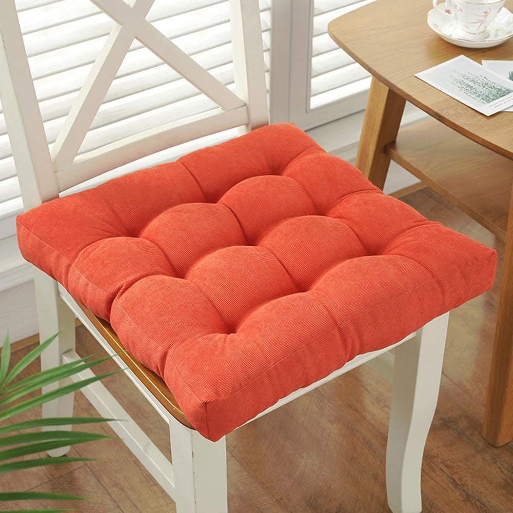 Cojines de asiento for sillas de comedor, cojines de asiento, cojín de asiento, cojín elevador, cojín de asiento, relleno de tela de pana, cojín for adultos, silla, sillón, jardín, 45 cm x 45 cm, 10 c