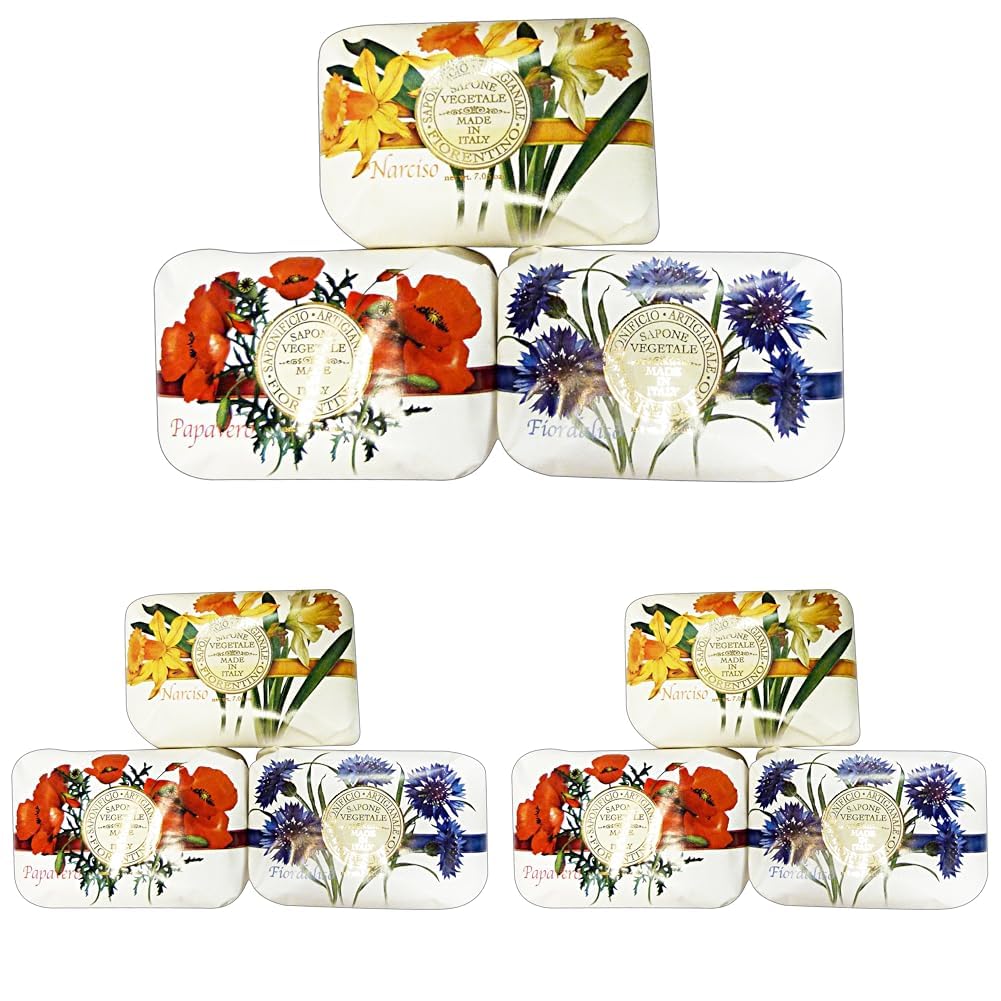 Saponificio Artigianale Fiorentino Sabun 200 Gr (6) - Poppy (3 paketi)