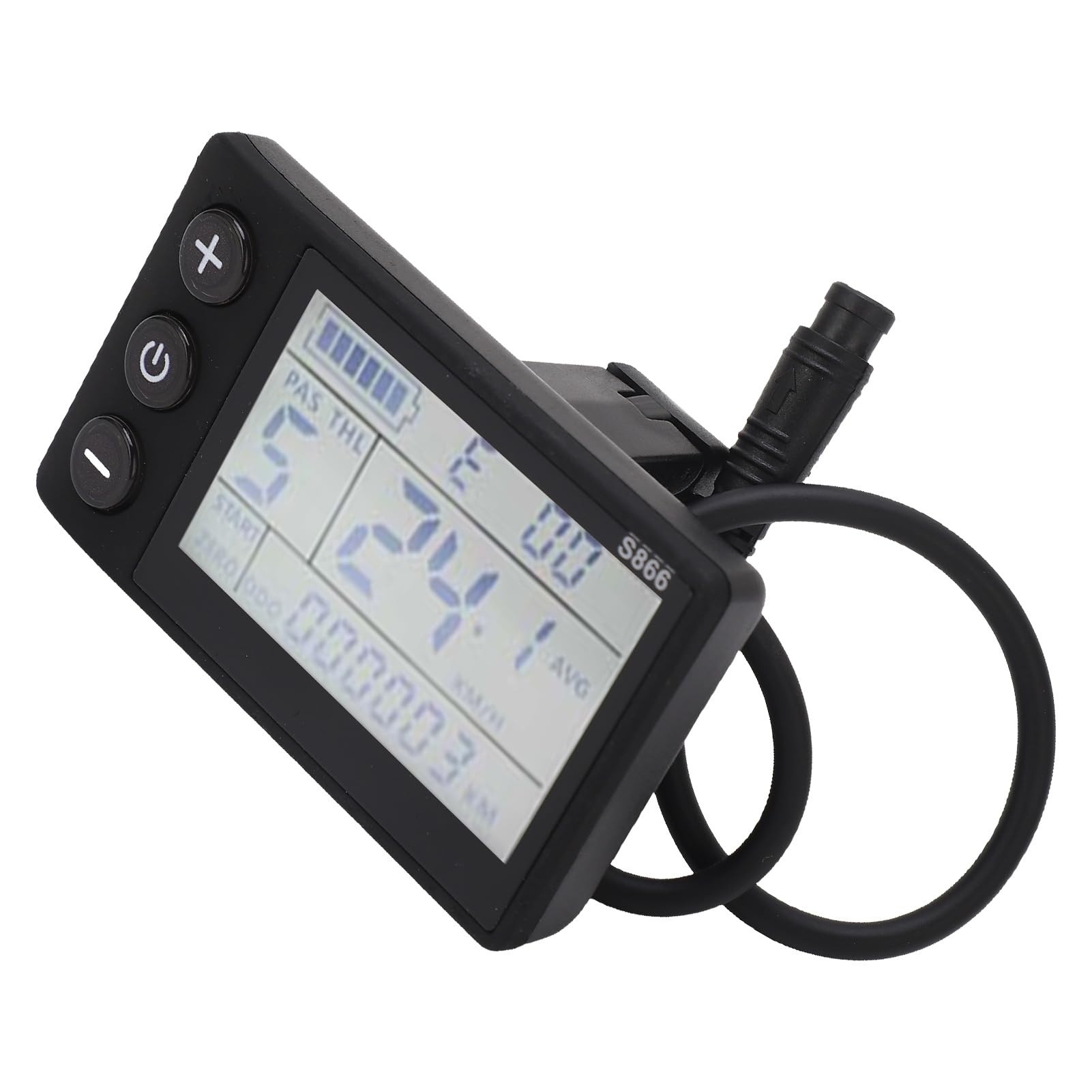 Écran LCD pour Scooter électrique, Ordinateurs de Vélo 24 V 36 V 48 V 60 V Panneau de Commande D'affichage LCD avec Prise 6 Broches Connecteur étanche Panneau LCD de Vélo