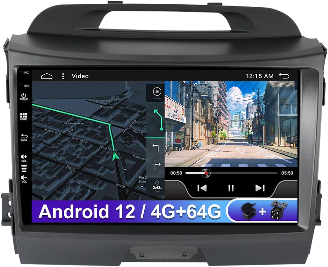 Octa Core Car Stereo Sat Nav for Kia Sportage R 20112016 Android 12