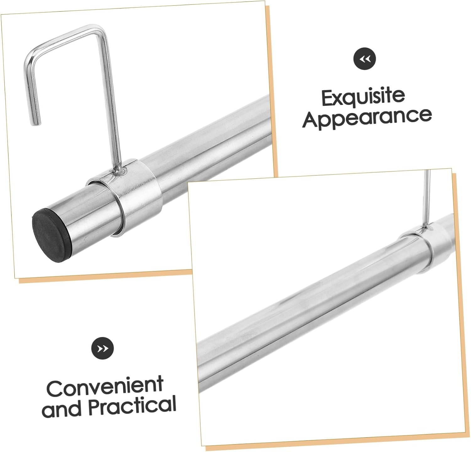 Stainless Steel Retractable Wardrobe Rail 40cm Pull out Hanger Rod for Balcony and Closet, Extendable Clothes Hanging Rod with Easy Installation and Space Optimization