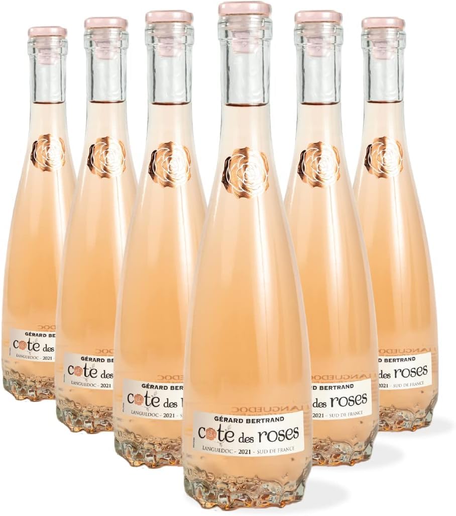 Gérard Bertrand Cote des Roses Rosé 2024 – Vin Rosé AOP Languedoc – Bouteille Design Rose – Demi Bouteille 6x37,5cl – Gérard Bertrand