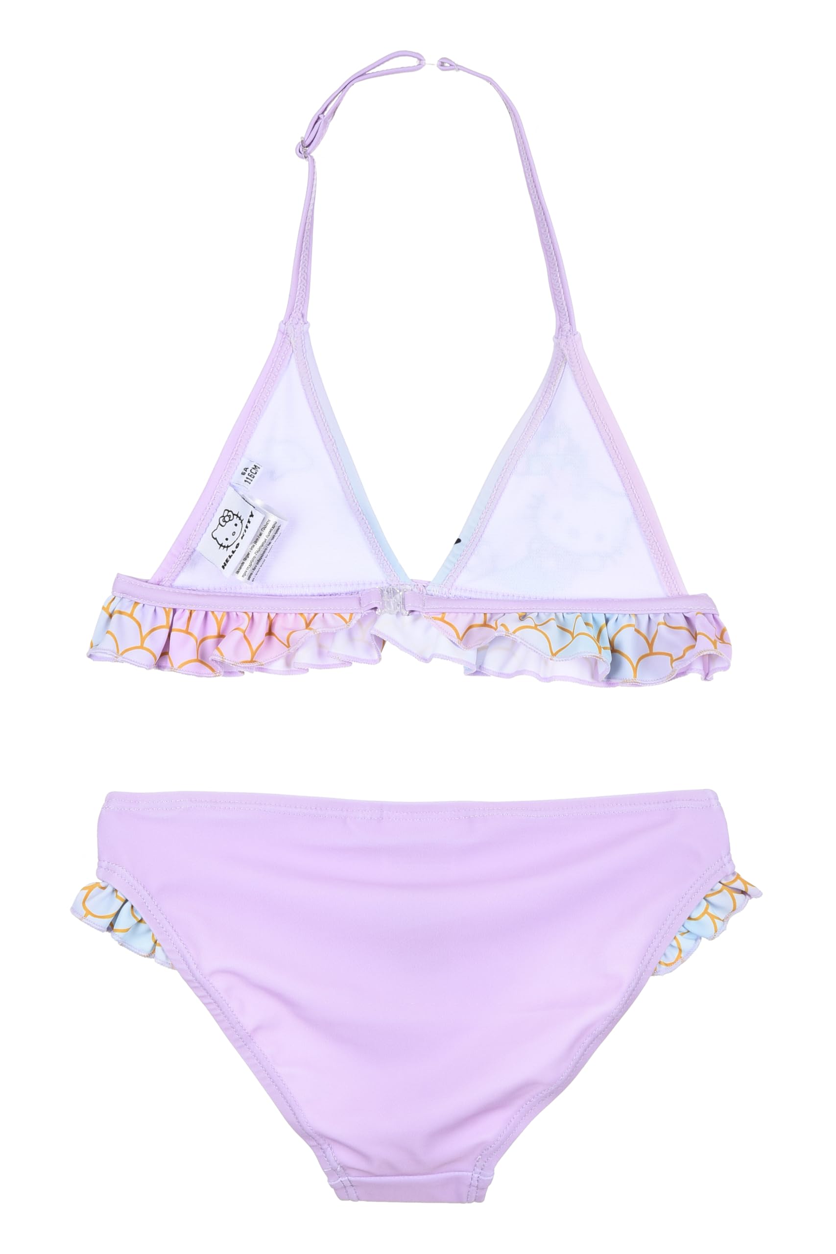 Sanrio Hello Kitty Maillot de Bain Deux Pièces pour Fille, Motif Sirène, Bikini pour Enfant, Tailles 3 à 8 Ans