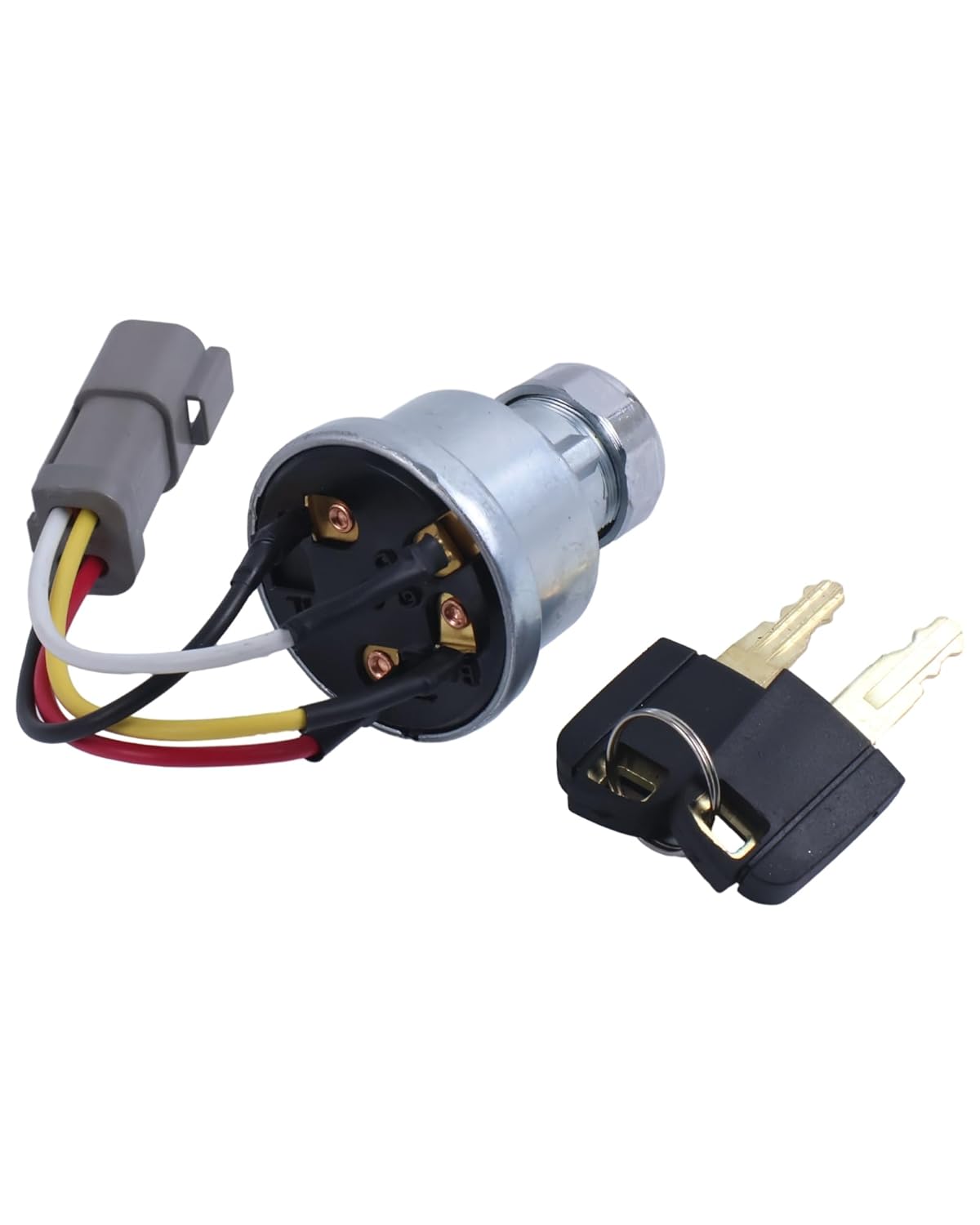 FridayParts Start Switch Assembly 110-7887 1107887 with 2 Keys Compatible for Caterpillar CAT 725 730 735 740 414E 416E 420D 422E Replacement