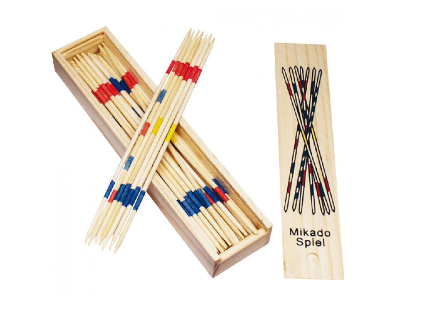 Juego de mesa de madera Shangai Mikado multijugador estrategia palos de colores con caja plegable juego Mikado Spiel juego palillos de madera juego Shanghai de madera