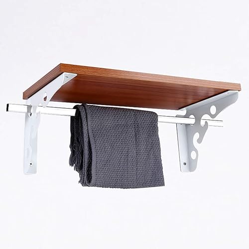 Miniatura 5 de Creative Wall Floating Metal Iron Triangle Shelf Brackets,Hook Design for Hanging Clothes Hangers,Living Room Study Bedroom Bathroom Decoration