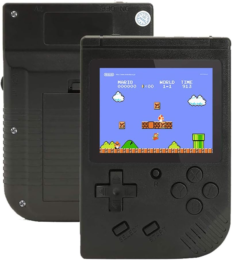 Retro Handheld Game Console for Boy Kids Adult,, Portable Handheld Game Console Built in 400 Mini Video Games 3 Inches LCD Screen Rechargeable Battery Support TV,Present
