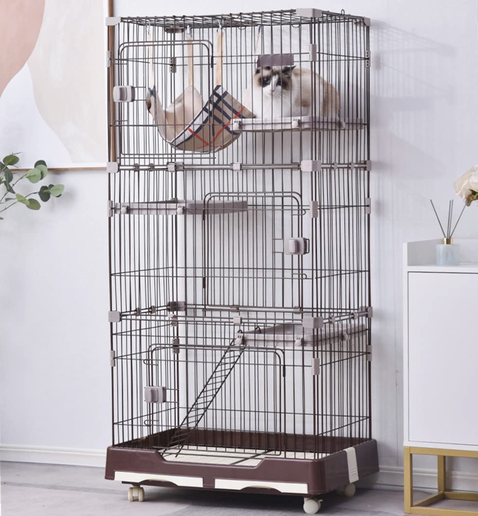 Amazon.co.jp: TAKOYI 猫ケージ 大型キャットケージペットケージ 3段