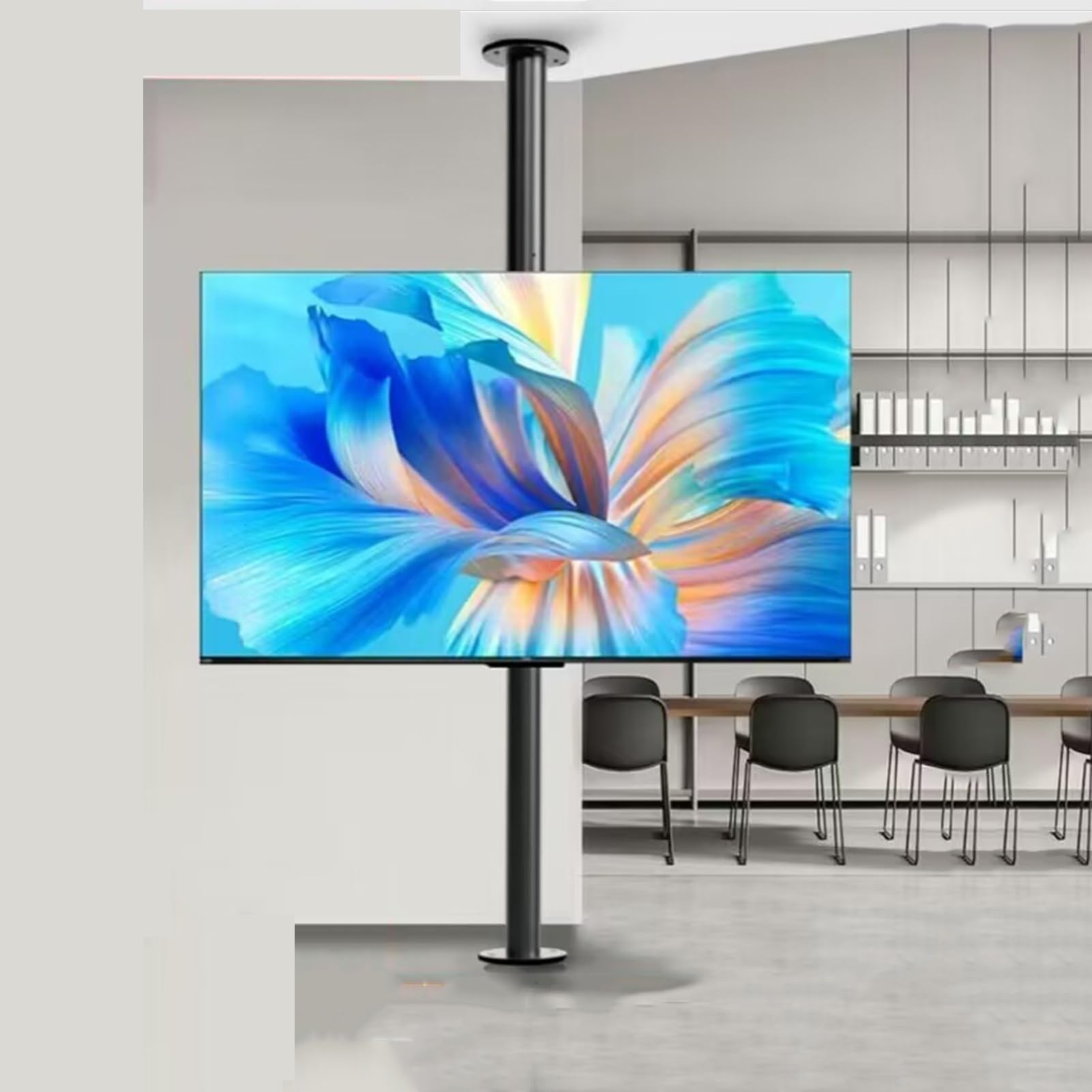 Supporto TV da Pavimento per TV LCD con Telaio Girevole a 360 Gradi, Supporto TV a Parete con divisorio, Telaio Girevole, Mobile TV Girevole, Base Girevole, Adatto,200-295cm