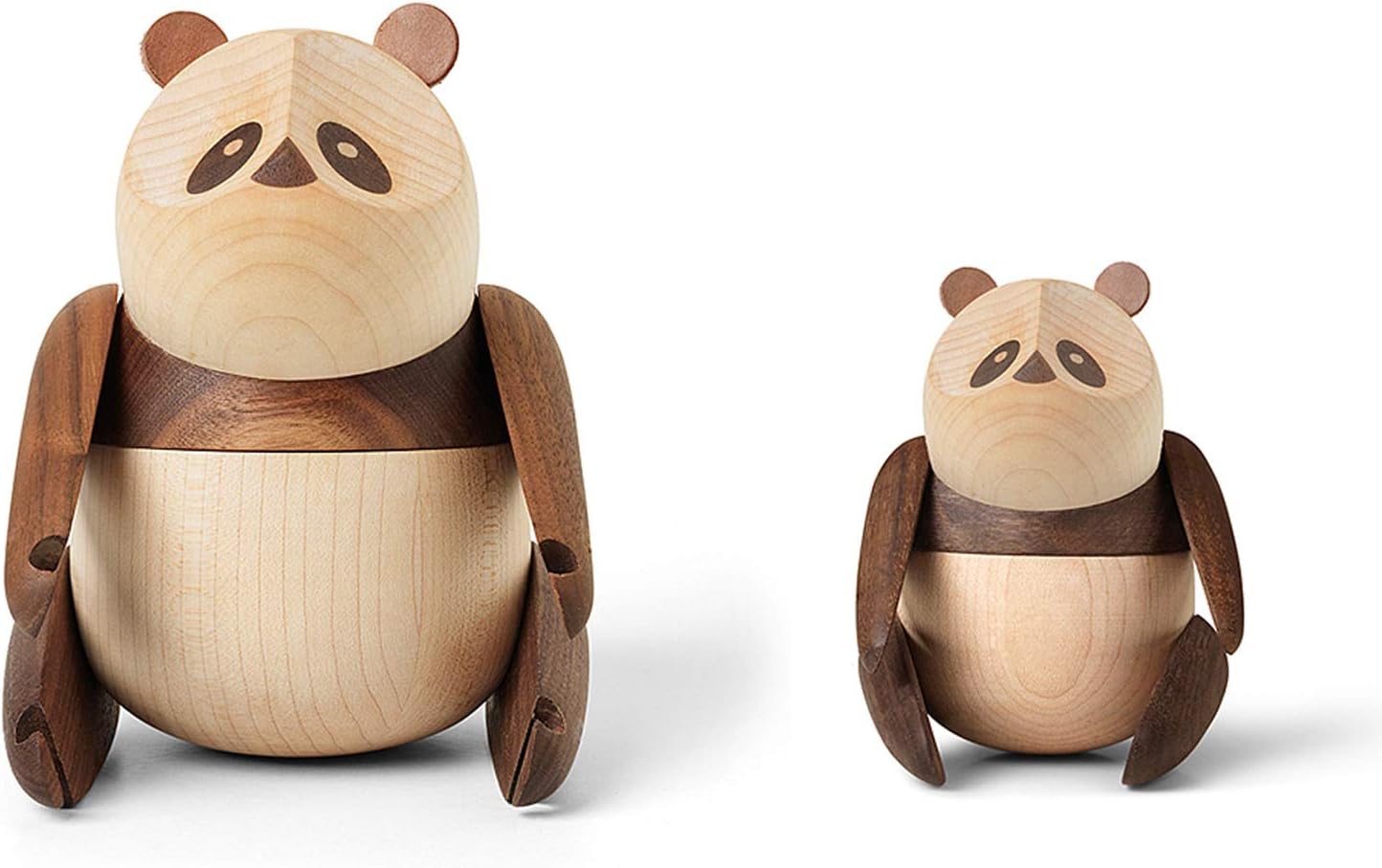 Panda Wooden Figurine Small Architectmade, Beige,brown - Image 3