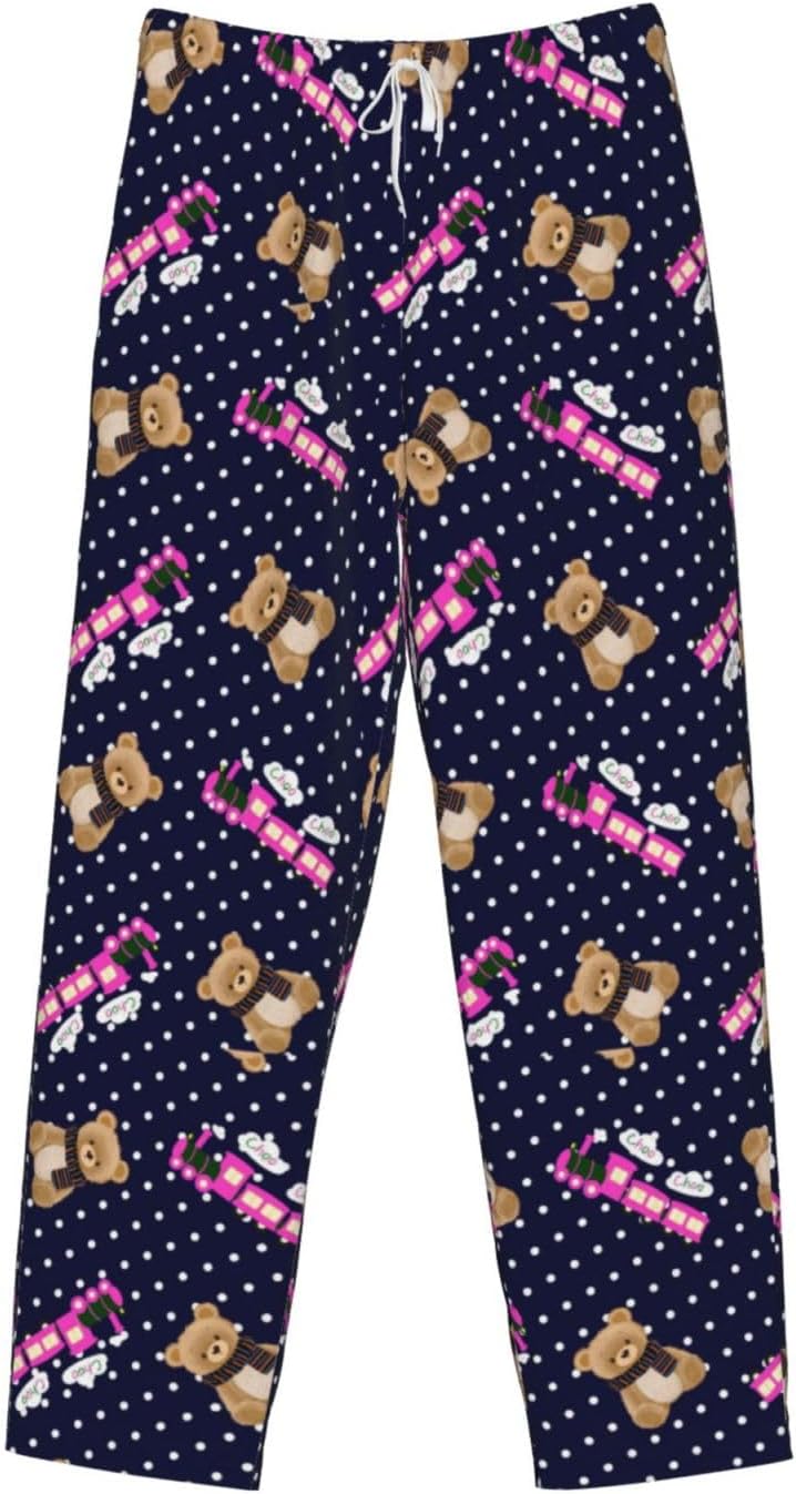 Mens Pajama Flannel Fabric Pants Men'S Separate Bottoms Lounge Sleepwear With Drawstring Pockets For Men Women Funny Gifts