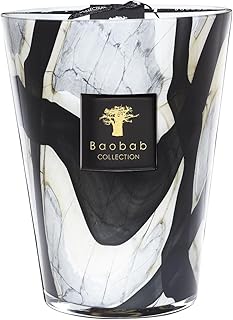 Baobab Collection - Stones Marble - Bougie parfumée de luxe 24 cm, Noir
