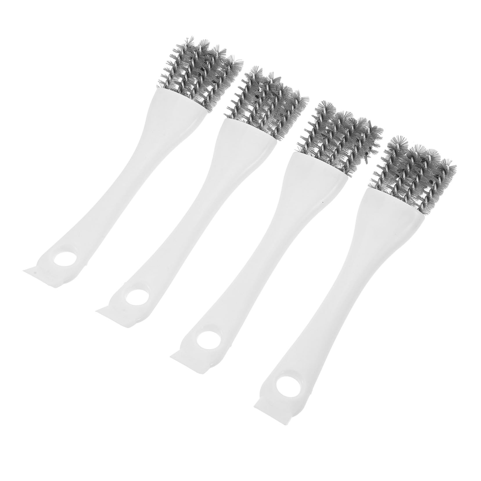 Spazzola Per Pulizia Griglie - 4 Pezzi, Spugna E Spatola, Per Grill E Forni, Acciaio - Foto 4