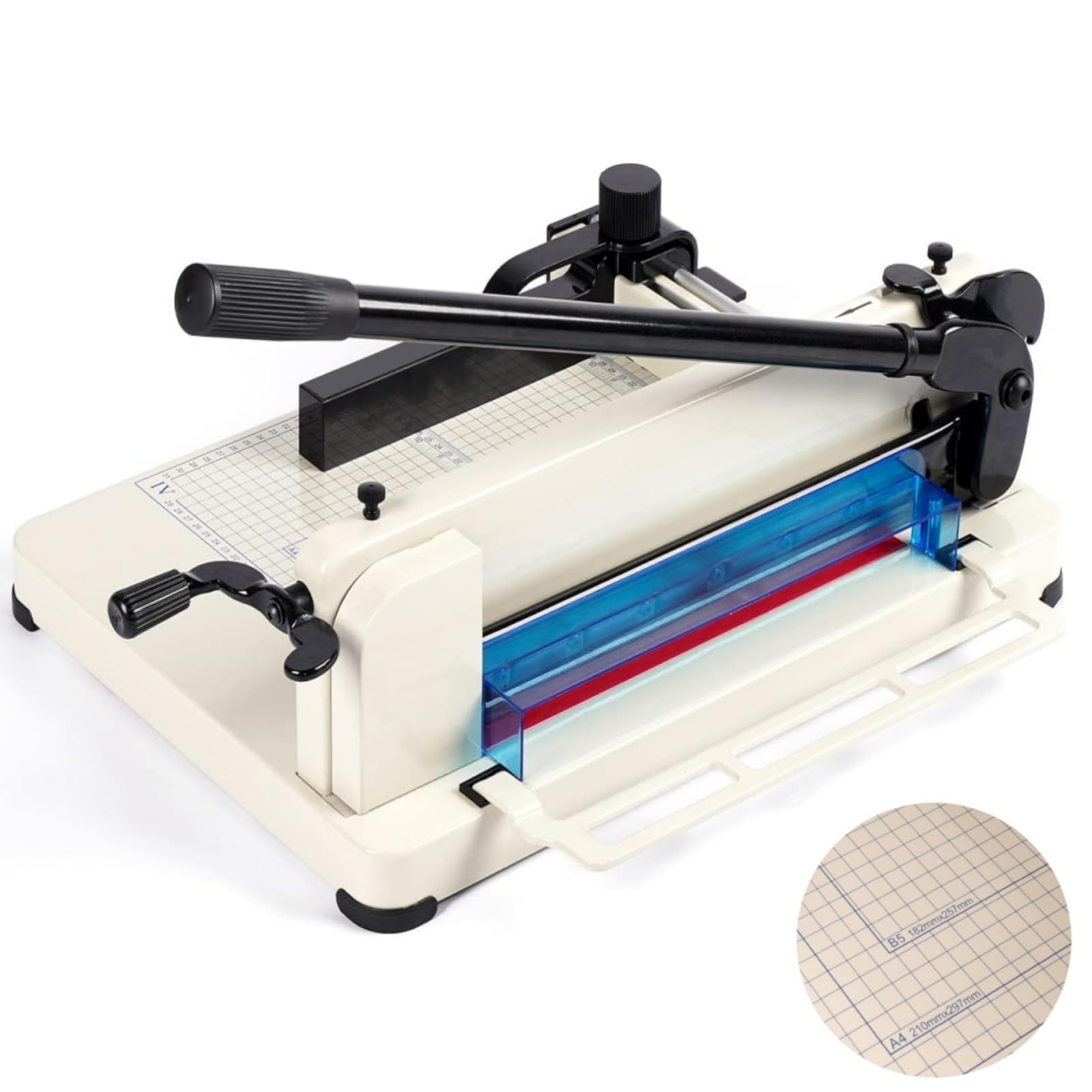 Coupe-Papier Robuste pour Papier A4, Coupe-Papier Guillotine d'une capacité de 400 Feuilles, Construction en Acier Massif (Coupe-Papier A4-12'')