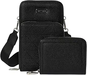 Kit Bolsa Carteira Porta Celular Alça Transversal Tiracolo QUBCCUM