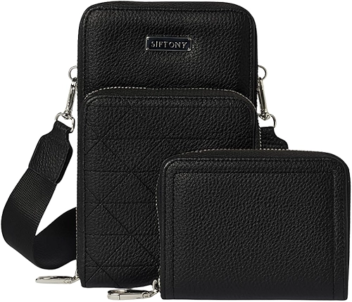 Kit Bolsa Carteira Porta Celular Alça Transversal Tiracolo QUBCCUM