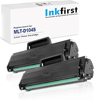 2 Inkfirst® Toner Cartridges MLT-D104S (MLTD104S) Compatible Remanufactured for Samsung ML-1660 ML-1865 SCX-3200 Black ML-1660 ML-1660N ML-1665 ML-1670 ML-1675 ML-1865 ML-1865W SCX-3200 SCX-3200W SCX-3205 SCX-3205W