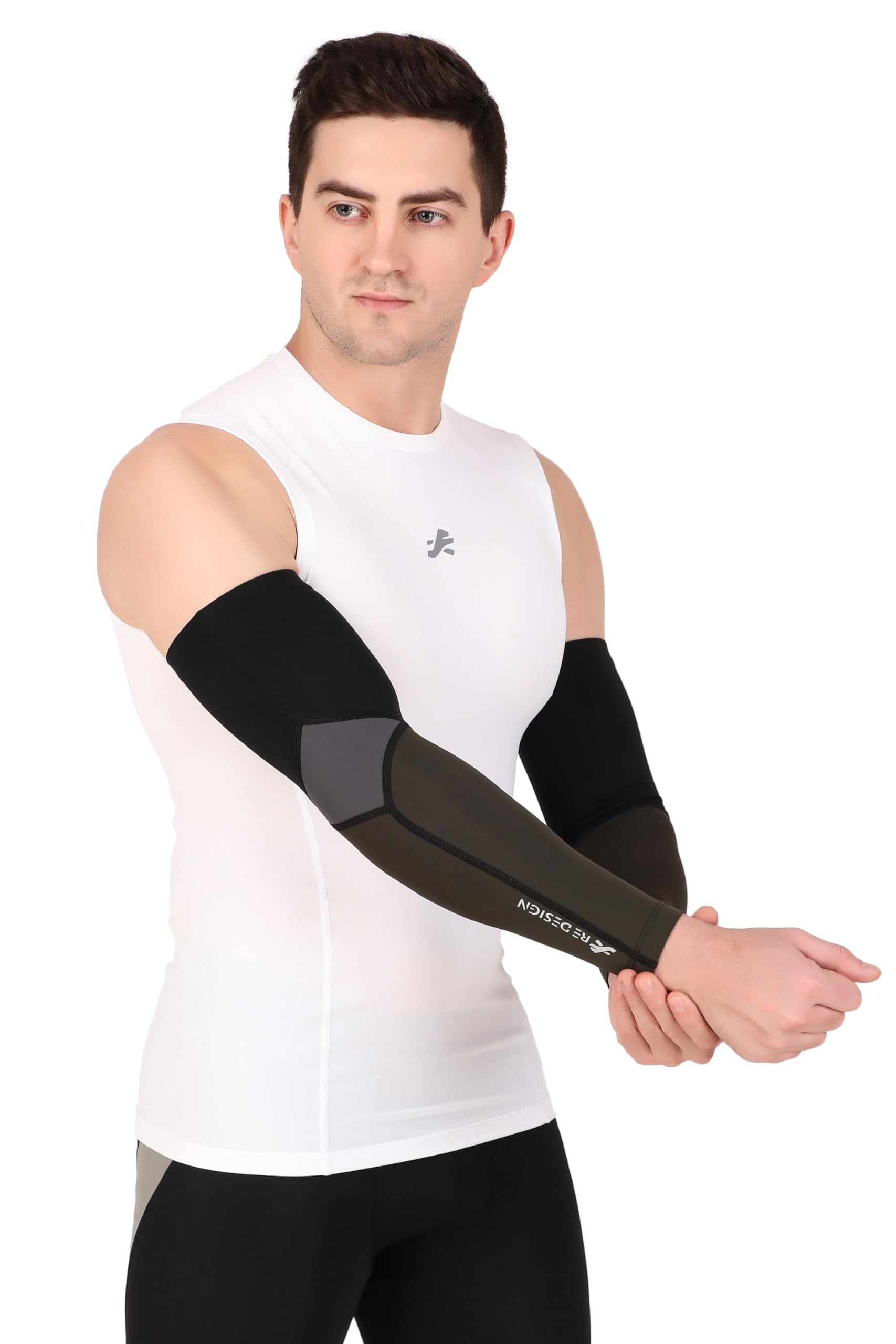 Unisex Nylon Luxury Compression Arm Sleeves For Sports, Running, Cycling, Cricket
