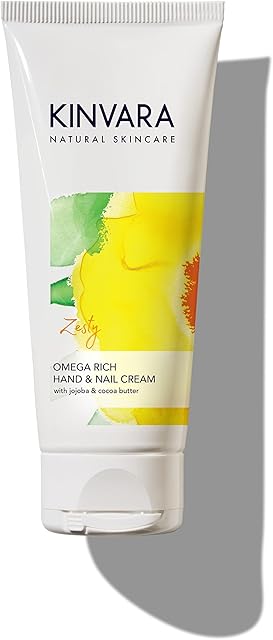 Kinvara Hand & Nail Cream - 60ml | Jojoba, Cocoa Butter & Omega Rich Hand Lotion for Working Cracked, Dry Hands | Vitamin E Hydrating Hand Balm | for All Skin Types | Vegan & Natural