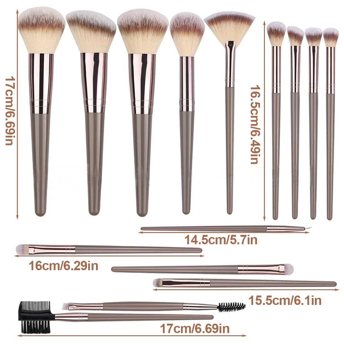 LuLiyLdJ 15-piece make-up brush set, make-up brush set, make-up brush set, make-up brush, eyeshadow brush set - Image 2