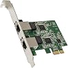 SYBA Dual 2.5 Gigabit Ethernet PCI Express PCI-E Network Controller Card 10100100025000 Mbps RJ45 LAN Adapter Low Profile Bracket, SD-PEX24066