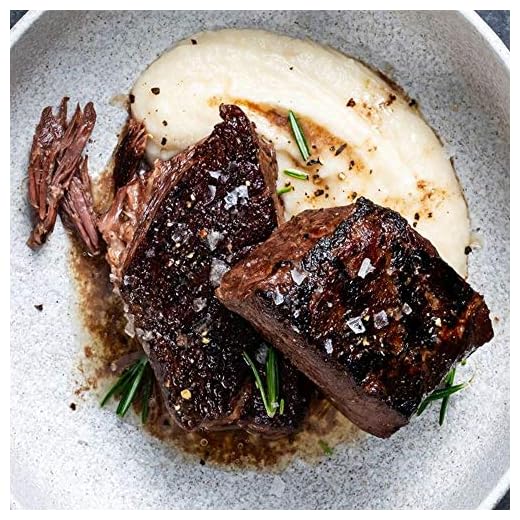 Cuisine Solutions - Fully Cooked Sous Vide - Short Ribs with Red Wine & Beer Sauce (One - 3.5 Pound Pouch) (8 Servings) - Gourmet Meal Starter