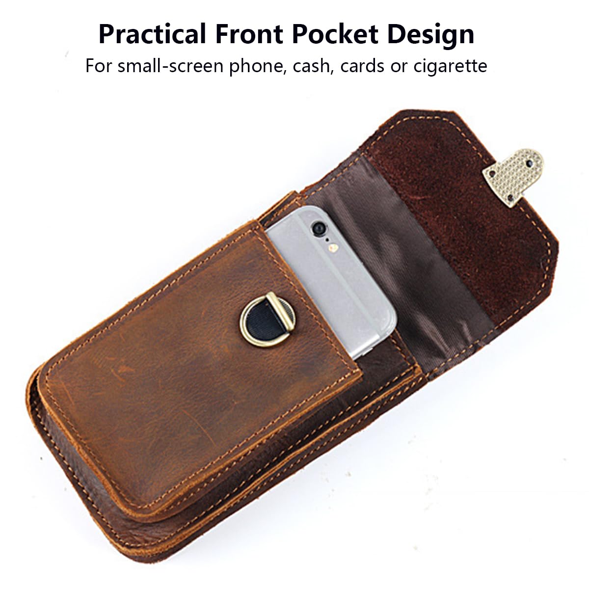 Custodia Da Cintura Verticale 5,5 Pollici Per Smartphone - Nera - Foto 10