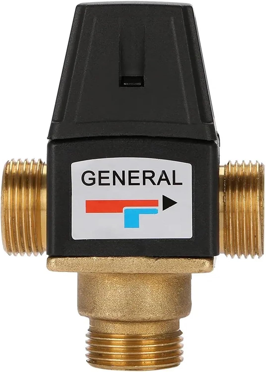 3 Way DN20 Thermostatic Mixing Valve Male Thread Brass Mixing Valve for Small Floor Heating Circulation