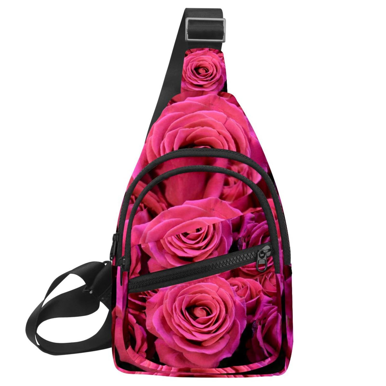 Mochila cruzada versátil con estampado de cisne blanco y flores 7