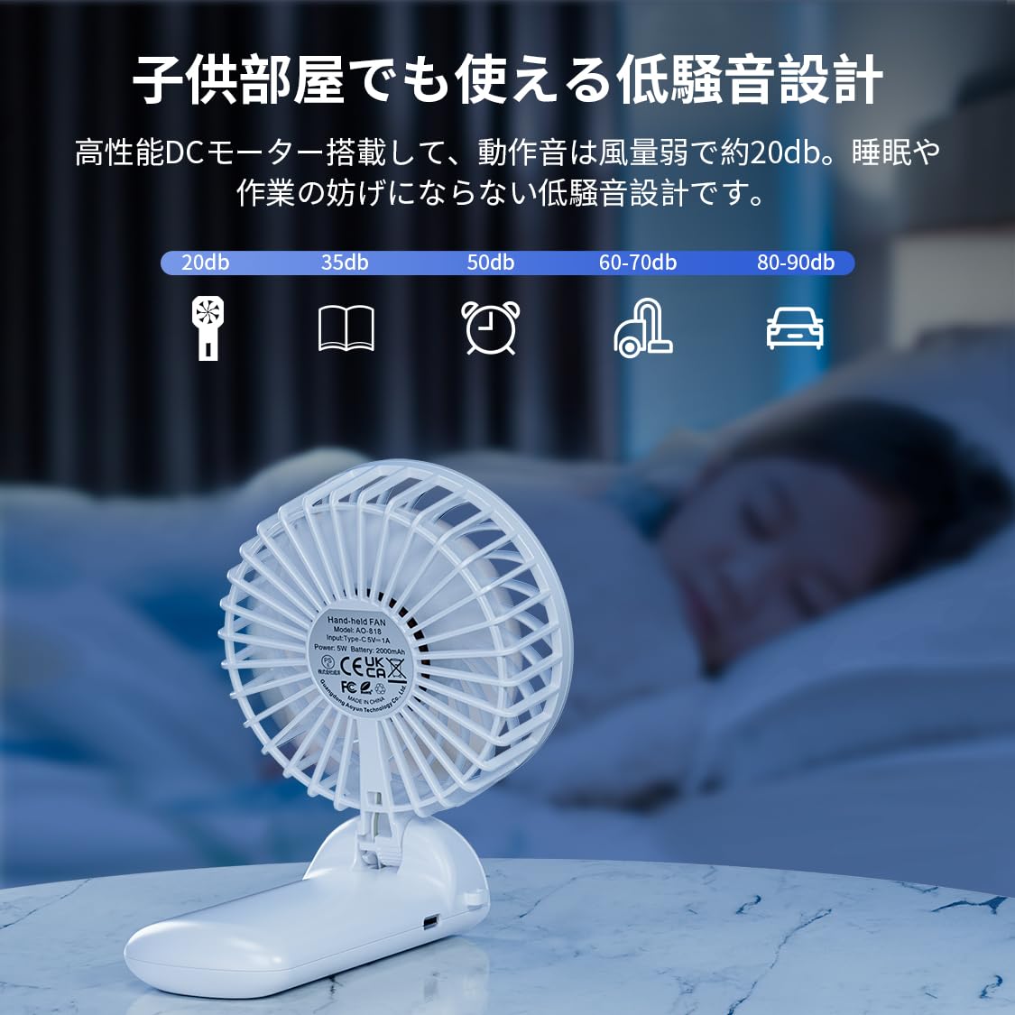 Amazon | Psecici携帯扇風機 ハンディファン 手持ち扇風機 充電式USB
