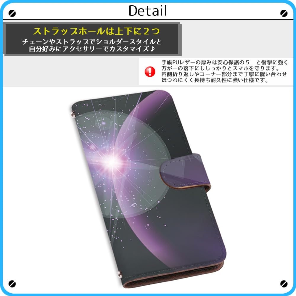 Amazon.co.jp: Galaxy A20 対応 SC-02M SCV46 手帳型 鏡付き PUレザー