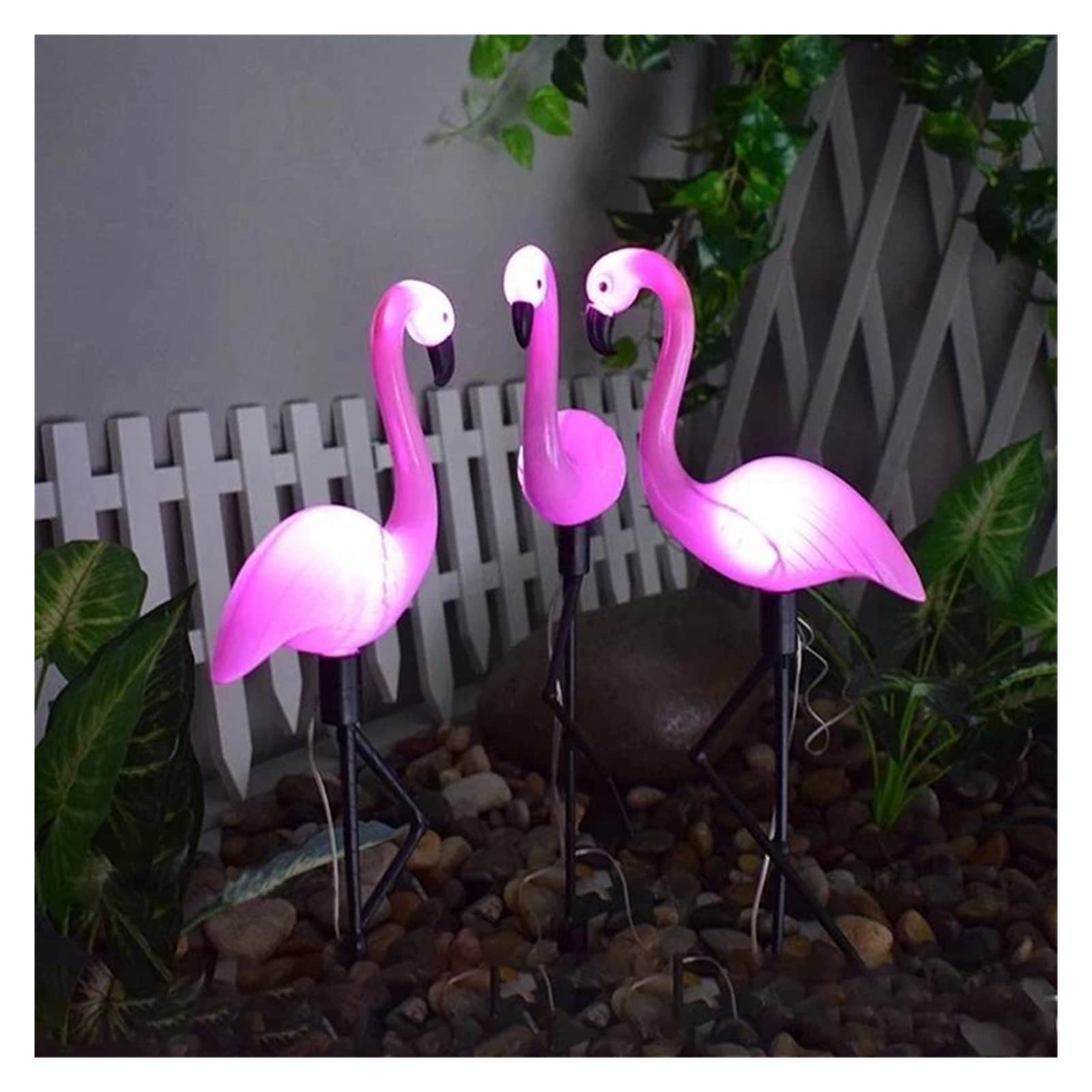 nmbhus 3 In1 Solar Garden Light Creative Flamingo Landscape Prato Lampade Impermeabili Solar Pathway Cortile Luci for Illuminazione Esterna (Color : 1 PCS