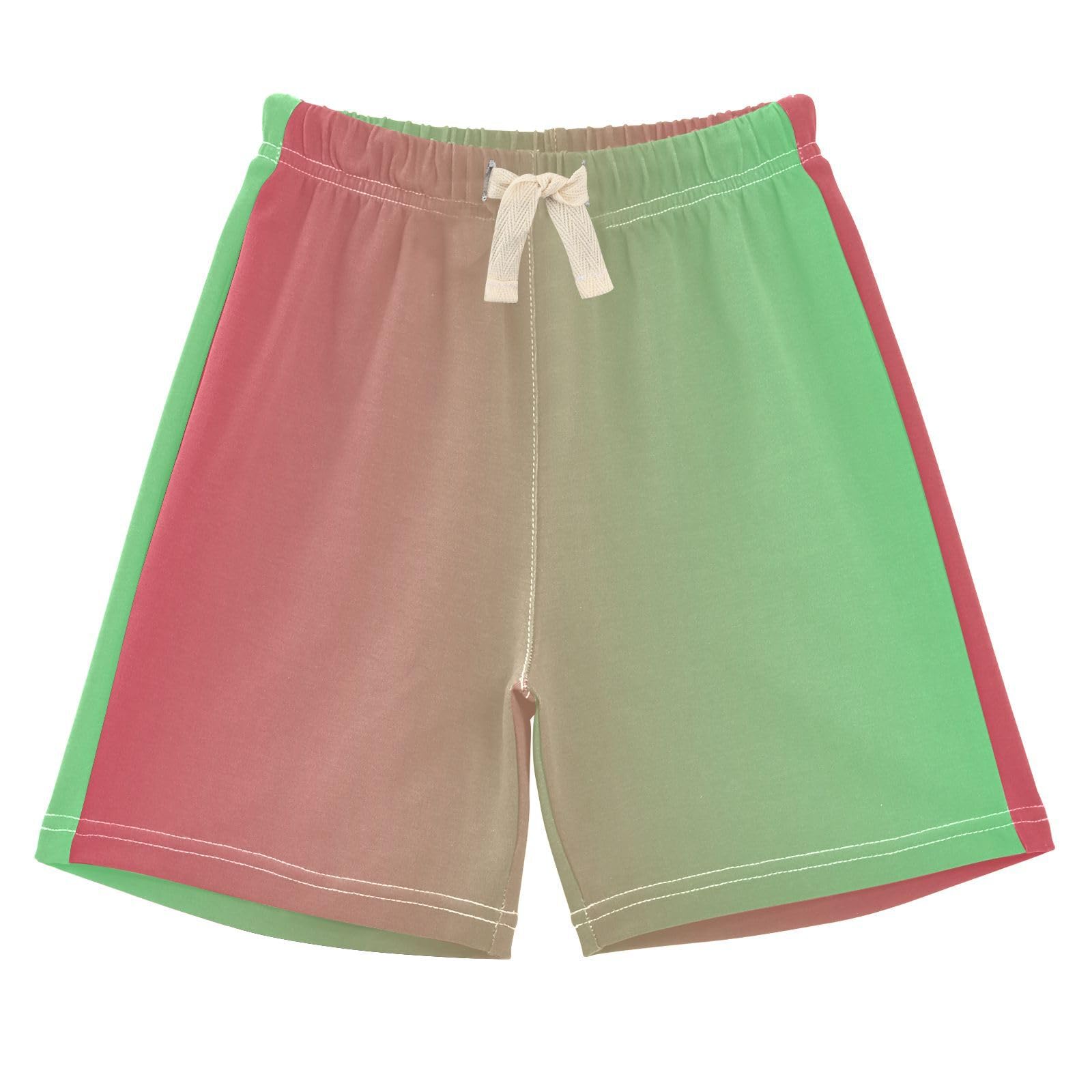 J JOYSAY Red Pink Green Gradient Toddler Baby Boy Shorts Summer Short Pants with Drawstring Elastic Waist Toddler Kids Pants for 5T Girls Toddler