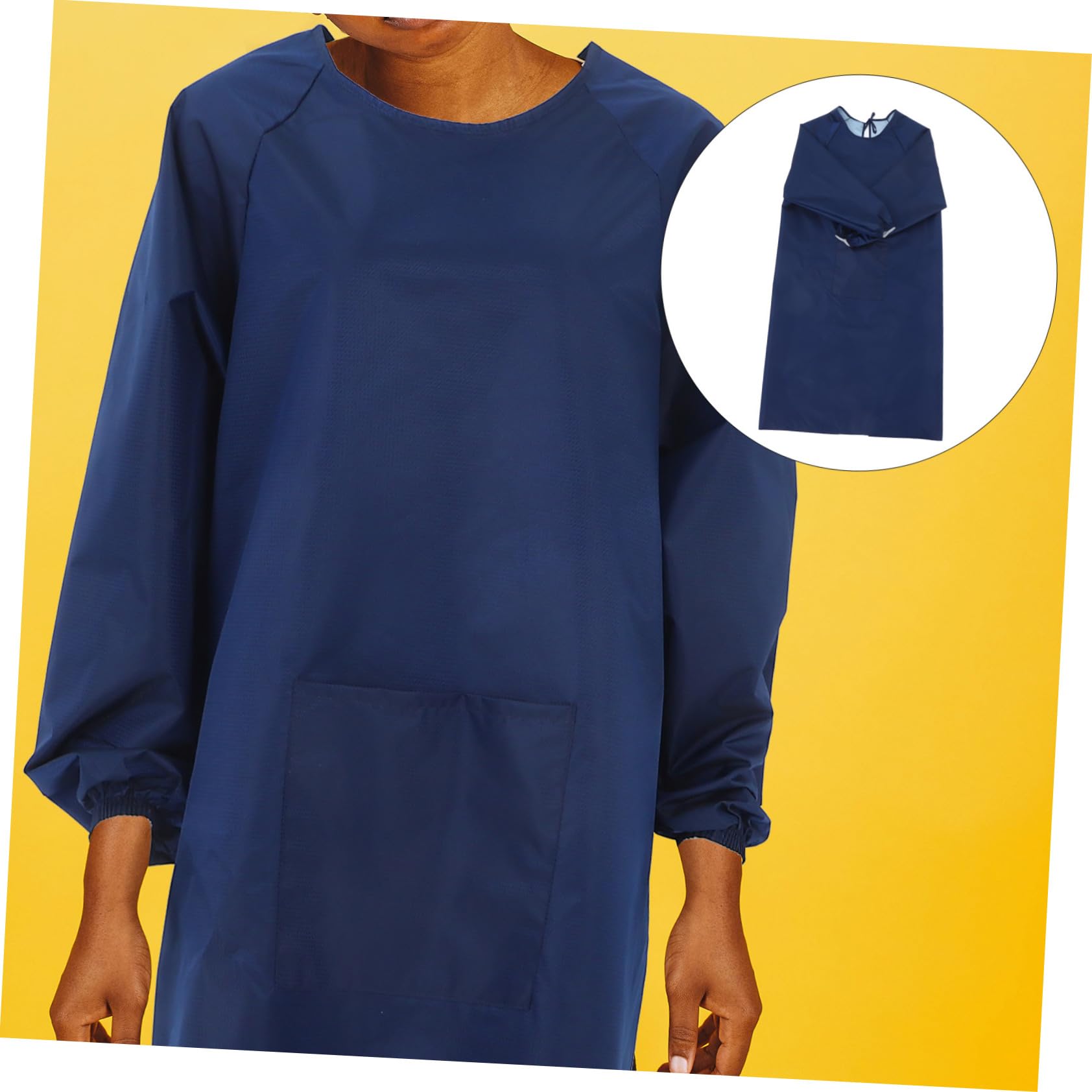 NUOBESTY Tablier Tissu Résistant à L'huile L'abrasion Long Imperméable à Manches Longues pour Homme et Femme Tâches Ménagères Cuisine