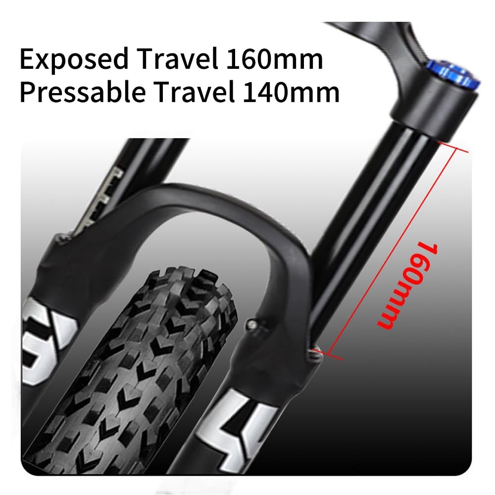 160mm サスペンションフォーク ブラック Amazon.co.jp: 自転車サスペンションフォーク 26/27.5/29インチ
