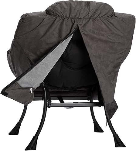 Miniatura 268 de HollyHOME - Silla perezosa grande de tela para sala de estar, silla de lectura, acogedora silla de descanso con reposabrazos, sofá de ocio, color