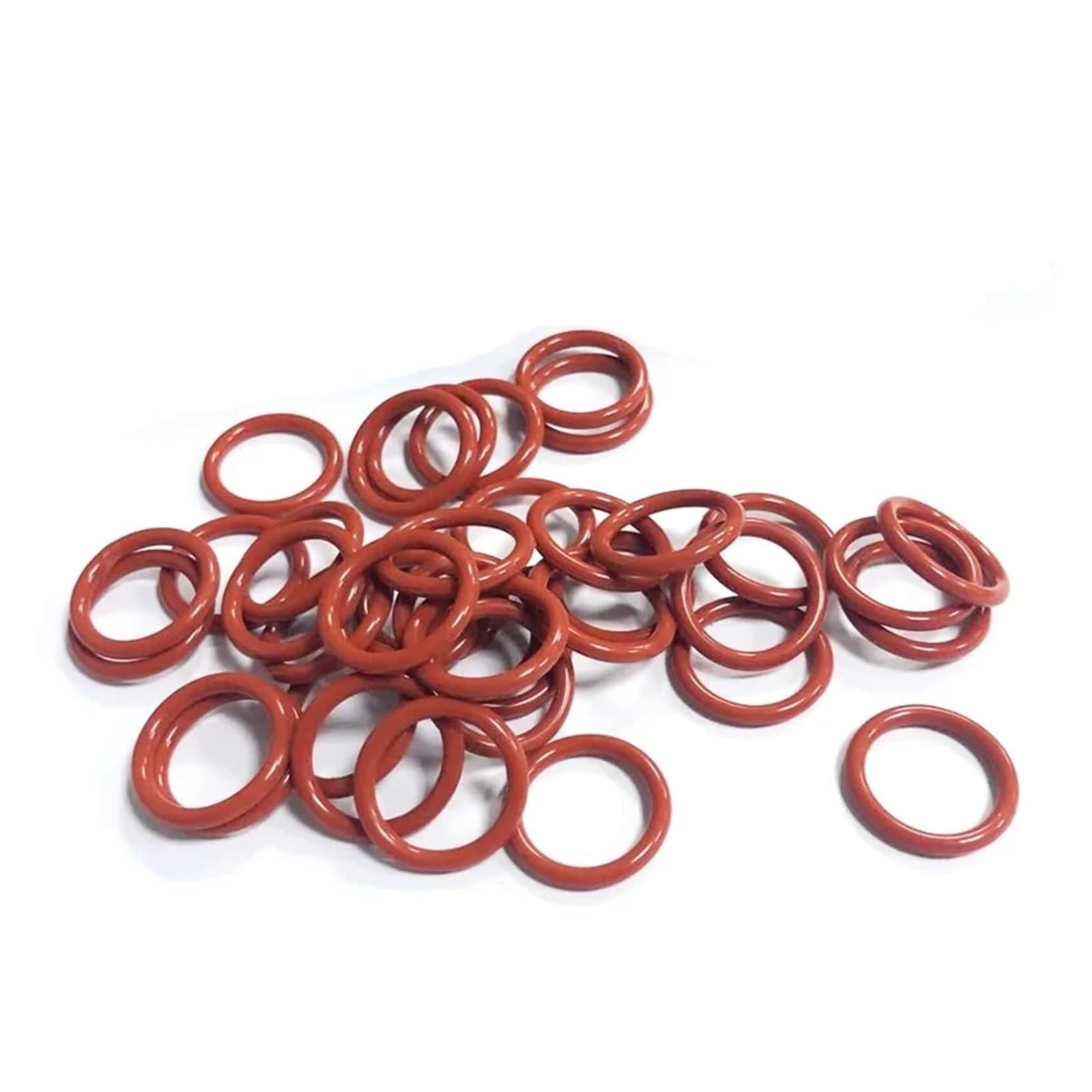 10 Uds. Junta tórica de silicona roja OD5mm-90mm de espesor CS2mm 2,4mm juntas de arandela de anillo impermeables y resistentes al calor,Material Confiable(OD 16MM-CS 2.4MM)
