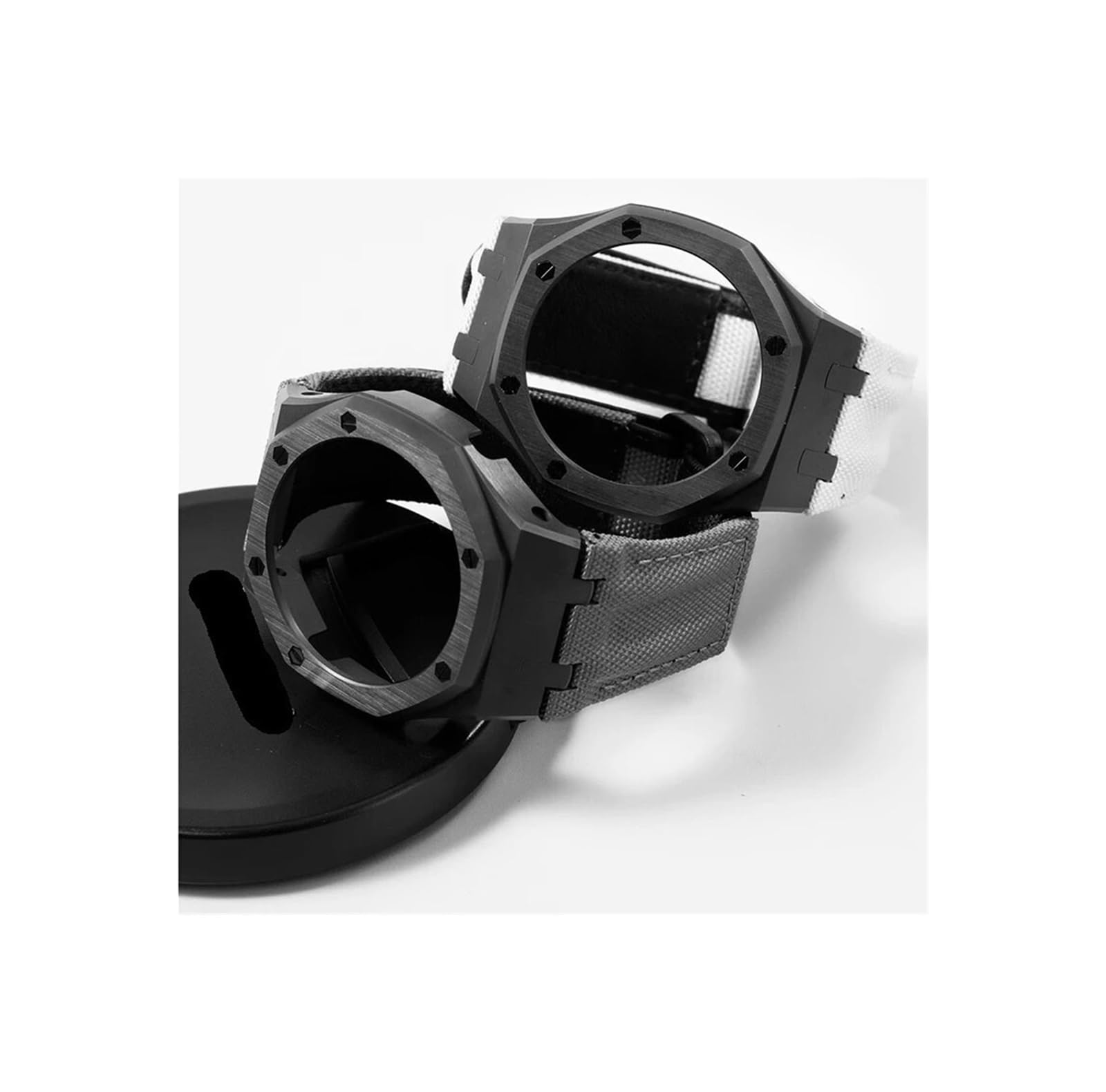 Cinturino adatto for Casio GSHOCK GA2100 GA2110 GA-B2100 | Kit custodia in ceramica con in nylon/gomma fluorurata
