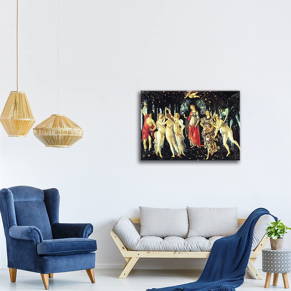 Legendarte - Cuadro Lienzo, Impresión Digital - La Primavera - Sandro Botticelli - Decoración Pared cm. 40x50